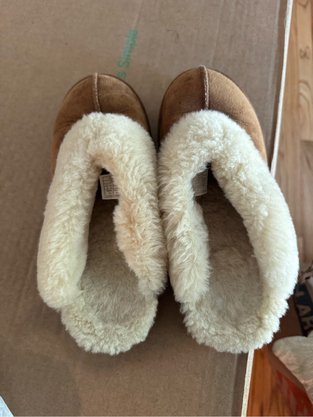 UGG Chestnut Suede Shearling-Lined Women's Slippers